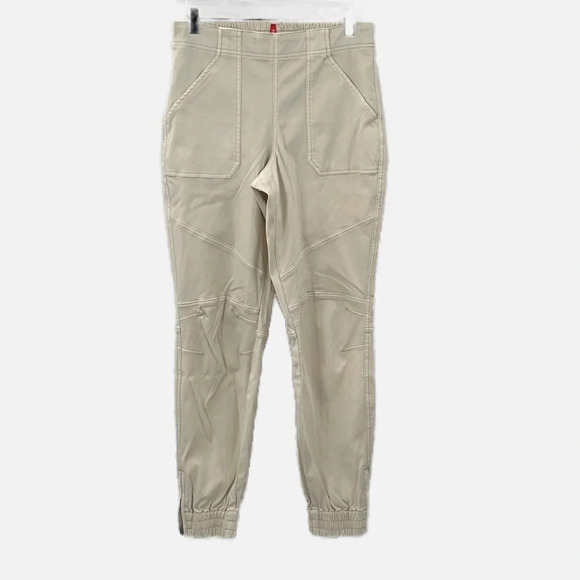 Spanx Stretch Twill Cargo Jogger Pants in Parchment - NWOT - Size Large - Picture 4 of 11